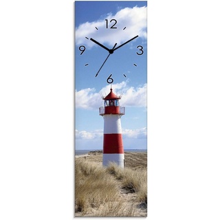 ARTland Wanduhr Leuchtturm Sylt wahlweise mit Quarz- oder Funkuhrwerk, lautlos ohne Tickgeräusche, blau