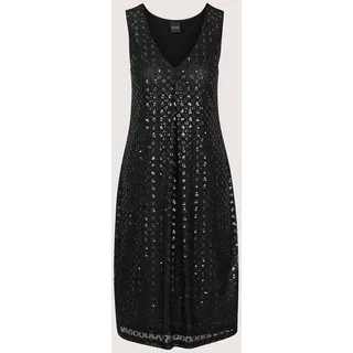 Sommerkleid MADELEINE "Paillettenkleid Partykleid mit V-Ausschnitt", Damen, Gr. 42, N-Gr, schwarz, Obermaterial: 94% Polyester PES. 6% Elasthan EL., Modern, A-Linie, V-Ausschnitt, Kleider Sommerkleid, Aufgestickte Pailetten