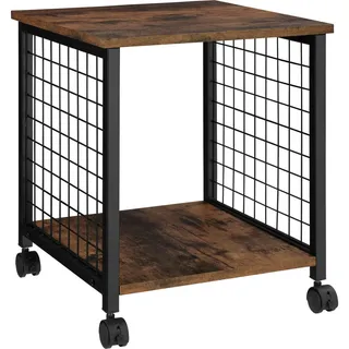 tectake Beistelltisch Gary,40 x 40 x 48 cm,Industrial Holz dunkel, rustikal , Holzwerkstoff , Beton Optik , 40x48x40 cm , Wohnzimmer, Wohnzimmertische, Beistelltische