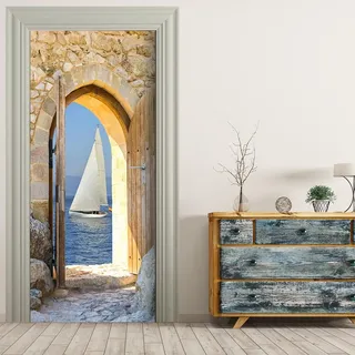 Türtapete selbstklebend TürPoster - SEGELBOOT - 3D