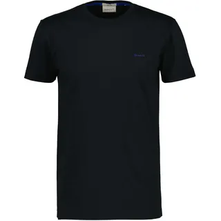 T-Shirt GANT "CONTRAST LOGO", Herren, Gr. XL, schwarz, Web, Obermaterial: 100% Baumwolle, unifarben, regular fit normal, Rundhals, eingesetzt abgesteppte Kante, Shirts T-Shirt, Regular fit mit Rundhalsausschnitt