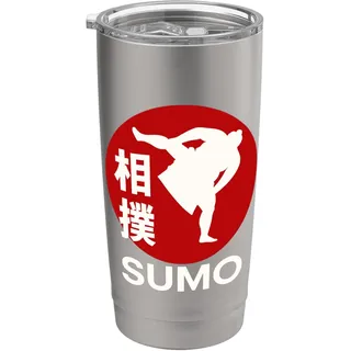 Klassisches Sumo Wrestling Japanischer Kampfsport Doppelwandiger Edelstahl-Thermobecher