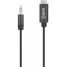 Boya Universal Adapter BY-K2 3.5mm TRS To USB-C (0.20 m, 3.5mm Klinke (AUX)), Audio Kabel