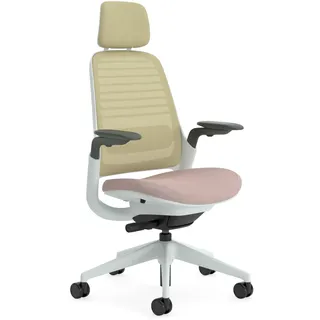 Steelcase Series 1 Ergonomischer Bürostuhl mit LiveBack Lumbalstütze, 4D-Armlehnen, anpassbarer Kopfstütze Linse