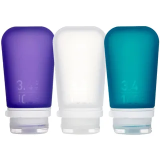 humangear 'GoToob' 3er Pack 100 ml transp./violett/türkis, 071103, " Einheitsgröße