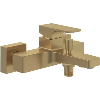 Villeroy & Boch V&B Einhebelmischer für Badewanne Architectura Square mit Umsteller, Wandmontage, brushed gold