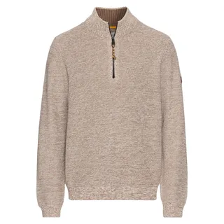 camel active Herren Stricktroyer aus Baumwollmix Sand, menswear-3XL