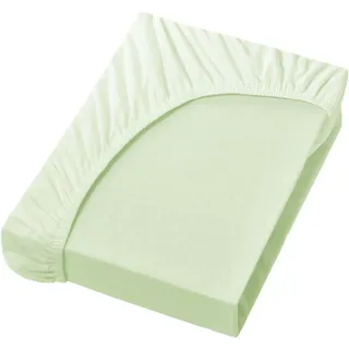 Formesse Spannbettlaken Jersey 90 x 190 - 100 x 220 cm Pastellgrün