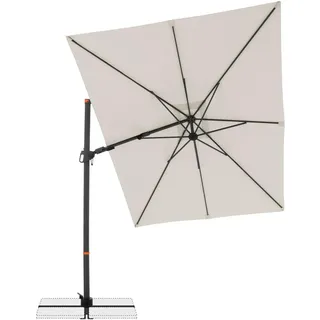 Doppler Ampelschirm , Naturfarben , Textil, Metall , 320x240 cm , UV-beständig, wetterbeständig, 360° drehbar, höhenverstellbar, stabile Strebegelenke , Sonnenschutz, Sonnenschirme