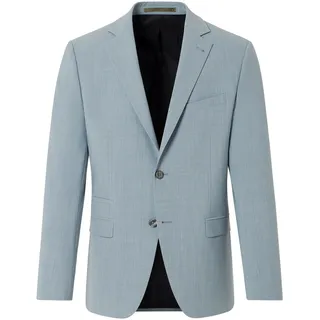 Anzugsakko BENVENUTO. "SALVI", Herren, Gr. 50, blau (hellblau), Obermaterial: 52% Polyester PES. 43% Wolle WO. 5% Elasthan EL. Futter: 94% Polyester PES. 6% Elasthan EL. 94% Polyester PES. 6% Elasthan EL., meliert, slim fit, V-Ausschnitt, Sakkos Anzugsakko, mit Pattentaschen