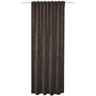 Schmidt W. Gmbh Fertigvorhang , Anthrazit , Textil , Uni , 135x225 cm , Samtoptik , Heimtextilien, Vorhänge, Fertigvorhänge