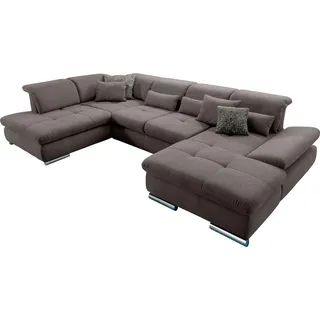 Set One by Musterring Eckcouch Wohnlandschaft U-Form 3-Sitzer Braun