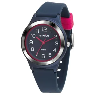 Sinar Mädchen-Armbanduhr Analog Quarz 10 Bar wasserdicht Blau Pink