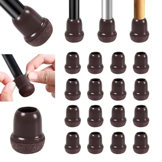 Romon 16 Stück Stuhlbeinkappen für Stuhlbeine mit Filz, Silikon Stuhlbeinschoner, Schutzkappen für Stuhlbeine, Bodenschoner für Stühle, Stuhlkappen Stuhlsocken