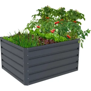 Hochbeet G21 Daisy 100 x 80 x 52 cm, Metall, anthrazit - Schwarz