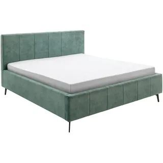 Boxxx Polsterbett , Grün , Textil , Birke, Buche , massiv , H2 + H3 , Höhe ca. 20 cm , 160x200 cm , Reach , Wendematratze,Bettkasten, Lattenrost, gepolstertes Kopfteil, Stoffauswahl, in verschiedenen Größen erhältlich,individuelle Liegehärteeinstellung , Schlafzimmer, Betten, Polsterbetten