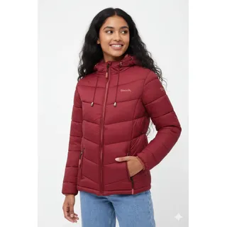 Bench. Steppjacke "JIYRA" mit Kapuze leichte, taillierte Übergangsjacke mit breiter Steppung und Kapuze, cranberry