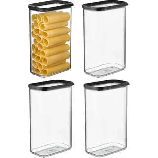 Mepal Vorratsdose »Vorratsdosen Modula 2000 ml 4er Set« 4 Stk. tlg., schwarz