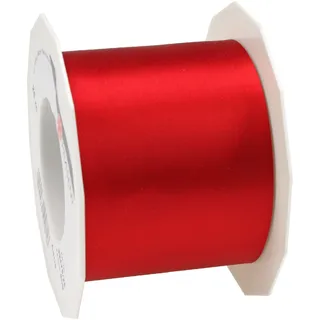 Präsent ADRIA/SATIN rot, 25 m Satinband zum Einpacken von Geschenken, 72 mm Breite, Geschenkband zum Dekorieren & Basteln, Dekoband für Präsente, zu jedem Anlass