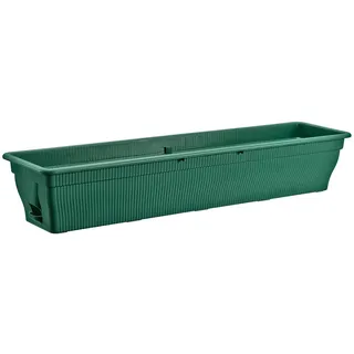 Blumenkasten Balkonkasten 100cm Pflanzkasten stabil mit Wasserspeicher grün