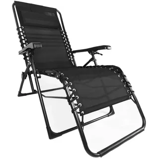 Bäderliege , Schwarz , Kunststoff , 84x109x65 cm , UV-beständig, klappbar, stufenlos verstellbar, Rückenlehne verstellbar , Gartenmöbel, Gartenliegen, Sonnenliegen