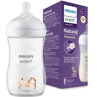 Philips Avent Natural Response SCY903/66) Babyflasche 3-6 m Giraffe, 1 St.