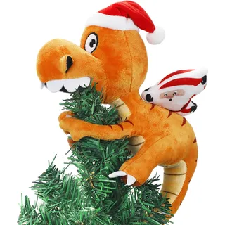 Shappy Weihnachtsbaumspitze, 25,4 x 20,3 cm, groß, lustig, Plüsch, hängende Weihnachtsdekoration, niedlich, entzückende Weihnachtsdekoration für Urlaub, Geburtstag, Partygeschenke