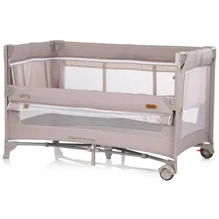 Chipolino Reisebett Glory 2 Ebenen Matratze Räder zusammenklappbar Tragetasche beige