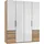 Drehtürenschrank Level by fresh to go 200 x 236 x 58 cm Braun/Weiß