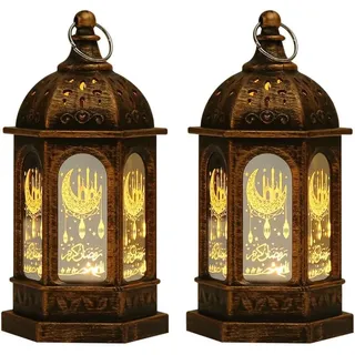 Ramadan-Laternen, 2 Hängeleuchten für den Hausgebrauch, Tischdekoration für die Ramadan-Feierlichkeiten