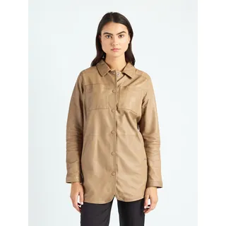 Maze Lederjacke »Lederhemd 42020135«, grau