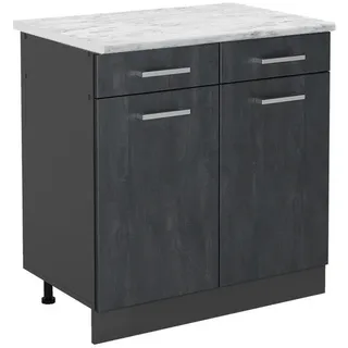 Vicco Schubladenschrank R-Line 80 x 81,6 x 60 cm Schwarz