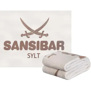Sansibar Sylt Wohndecke Kuscheldecke Tagesdecke Sofadecke Microfaser 150x200 cm Offwhite-Taupe