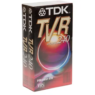 TDK TVR 240 4h VHS Leerkassetten - Doppelpack | 2er Pack