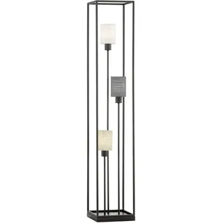 Fischer & Honsel Stehleuchte Isko | sandschwarz|Leinen Stoffschirme: weiß, grau, sandfarben| L: 22,00 cm,