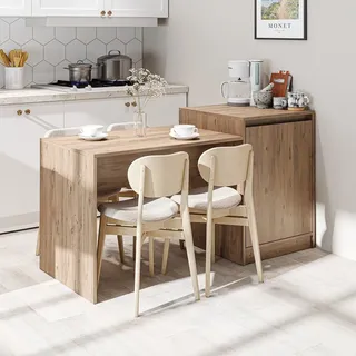 roomartstore.de Roomart Kücheninsel Esstisch Küchenschrank „Milano“ BHT: 160 x 85 x 60 cm – Braun