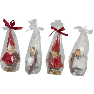 No Brand 00057 Weihnachtskerzen, mehrfarbig, 4 Stück