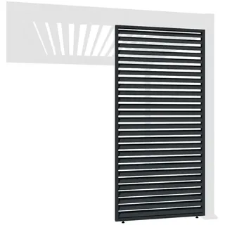 Weide Horizontale Lamellenwand für Pergola 0,83 m Anthrazit/Grau