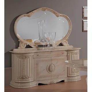 Kommoden Sideboards Wohnzimmer Anrichte Spiegel Italienische Möbel 2tlg. Set Neu - Beige