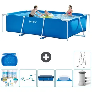 Rechteckiger Frame Pool - 300x200x75 cm - 8-teilig S20050 - Blau