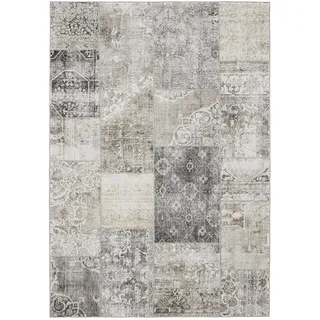 benuta Vintage-Teppich George waschbar 80x150 cm , Grau , Kunststoff , Vintage , Rechteckig , 80x150 cm , Oeko-Tex® Standard 100 , in verschiedenen Größen erhältlich, rutschfeste Unterfläche, waschbar , Teppiche und Böden, Teppiche, Vintageteppiche