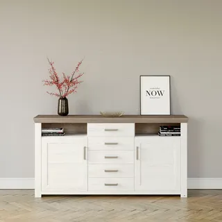 Set One by Musterring York 185 x 95 x 45 cm beige / weiß