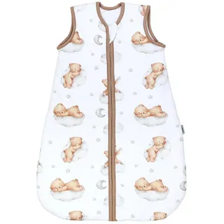 TupTam Baby Schlafsack Kugelschlafsack Beige Tiere auf Wolken 92
