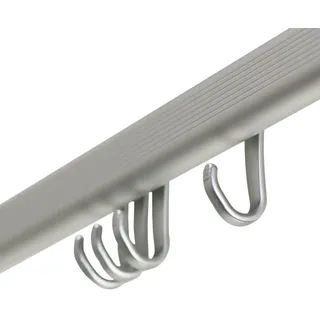 Sealskin Easy Roll Duschvorhangstange, Komplett-Set inkl. Duschstange, Deckenbefestigung und Ringe, Duschvorhanghalterung zur Montage auf Maß, L-Form, U-Form und Ecke möglich, Aluminium, Chrom-matt