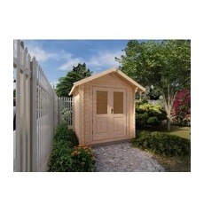 Alpholz Gartenhaus Bedford Satteldach 250 cm x 330 cm Natur