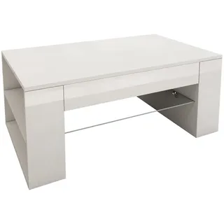 ML-Design Couchtisch Hochglanz Weiß Holz 100 x 42 x 60 cm