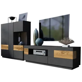 otto home Wohnwand »SILKE« Set, 2 Stk. tlg., grau