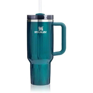 Stanley Quencher H2.O FlowStateTM Fluted Tumbler Edelstahlbecher mit Strohhalm groß Marina Shine 1180 ml