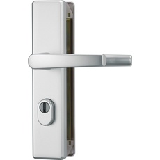 Bild Tür-Schutzbeschlag KLZS714 F1 aluminium mit Zylinderschutz & beidseitigem Drücker eckig 20731