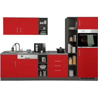 kochstation Küchenzeile KS-Paris 290 cm rot